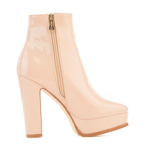 Nude patent platform bootie - Picture 4 of 6